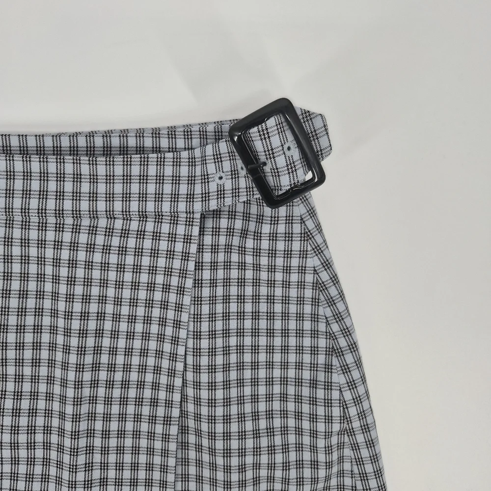 Aritzia Sunday Best Pilot‎ Skort Dusty Blue Check Plaid Mini Size 10